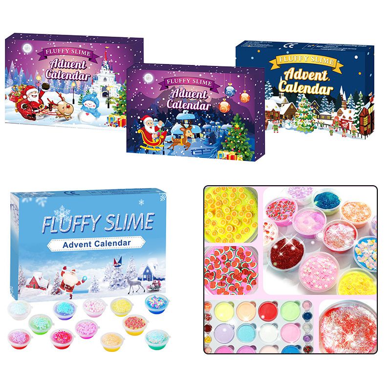 Lịch slime mềm mại đếm ngược 24 ngày đến Giáng Sinh quà tặng xinh xắn cho trẻ đẹp mắt