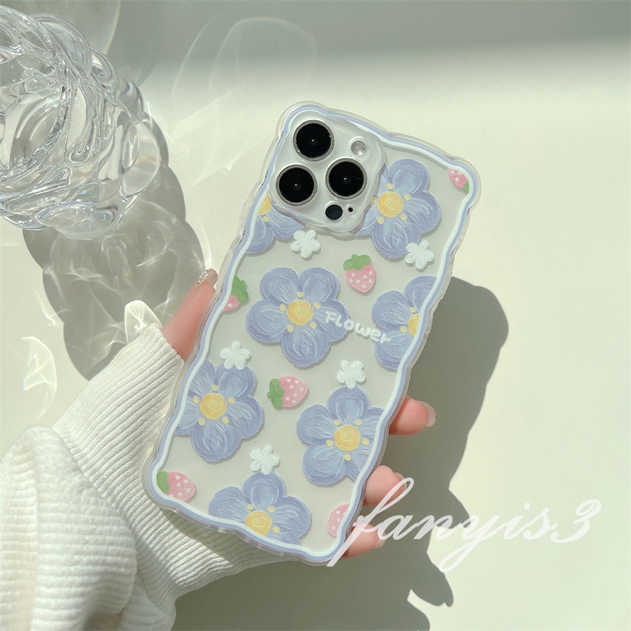 Ốp Điện Thoại TPU Silicon Mềm Họa Tiết Hoa/Dâu Tây Cho For iPhone 13 12 11 Pro Max X XR Xs Max 7 8 Plus SE 2020