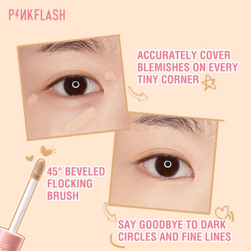 KEM CHE KHUYẾT ĐIỂM PINKFLASH LÂU TRÔI KHÁNG NƯỚC KHÔNG BỊ VÓN CỤC ĐỘ CHE PHỦ HOÀN HẢO 1 PIECE 30G