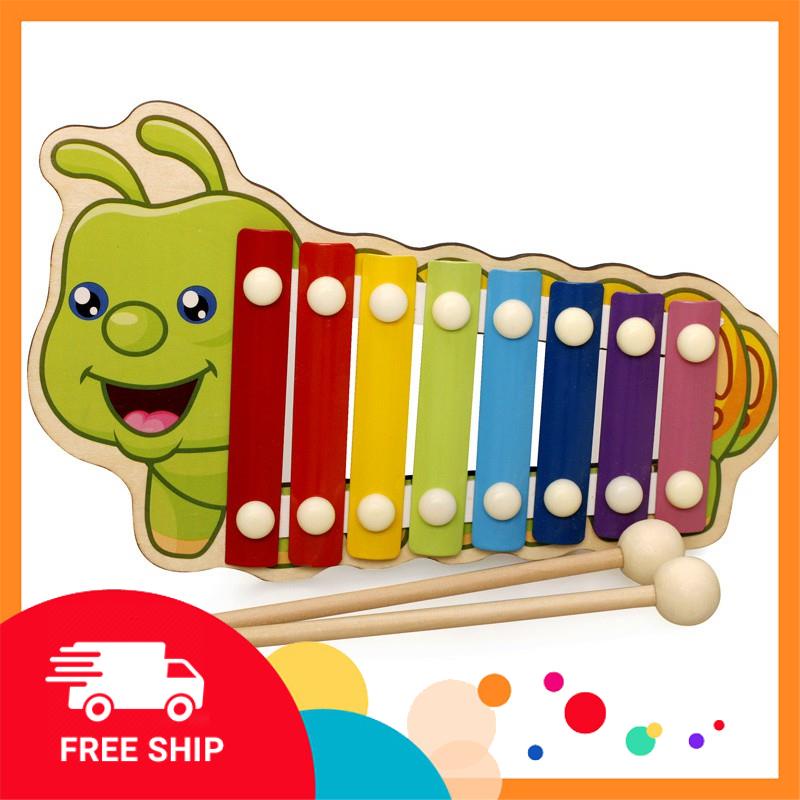 Đồ Chơi Đàn Gỗ Xylophone 8 Hình Con Vật Đáng Yêu Cho Bé