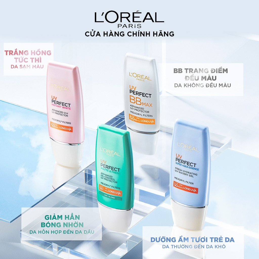 Bộ 4 kem chống nắng bảo vệ và dưỡng da L'Oreal Paris UV Perfect 7ml x 4 | BigBuy360 - bigbuy360.vn