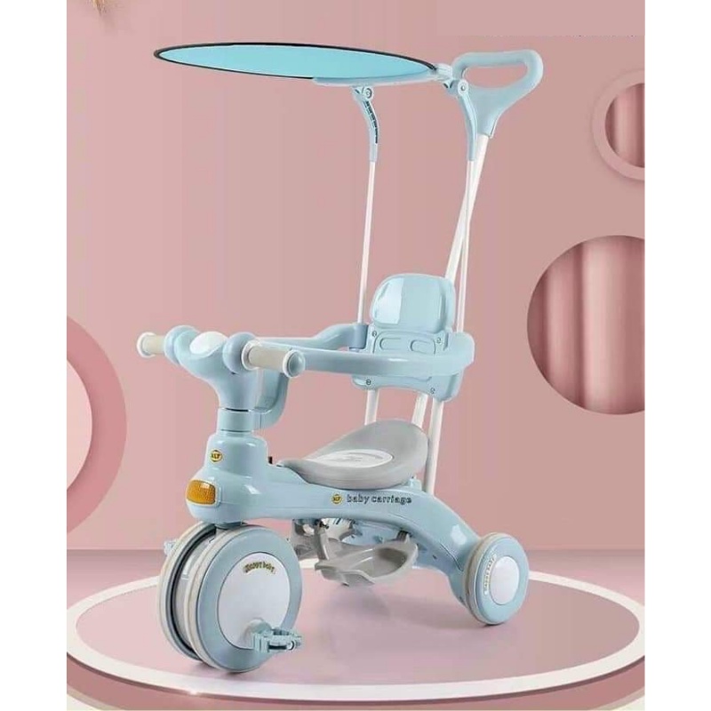 Xe đạp 3 bánh 688 có tay đẩy phát nhạc cho bé