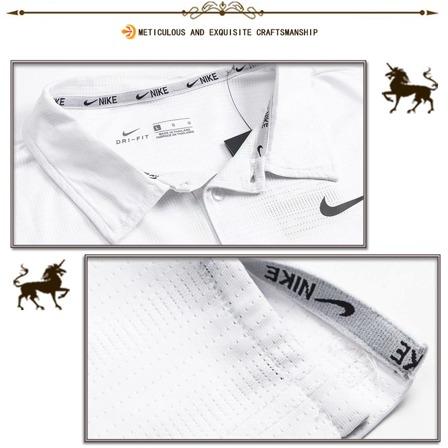 Nike Áo Thun Polo Tay Ngắn Chất Liệu Nhanh Khô Phong Cách Thể Thao Trẻ Trung