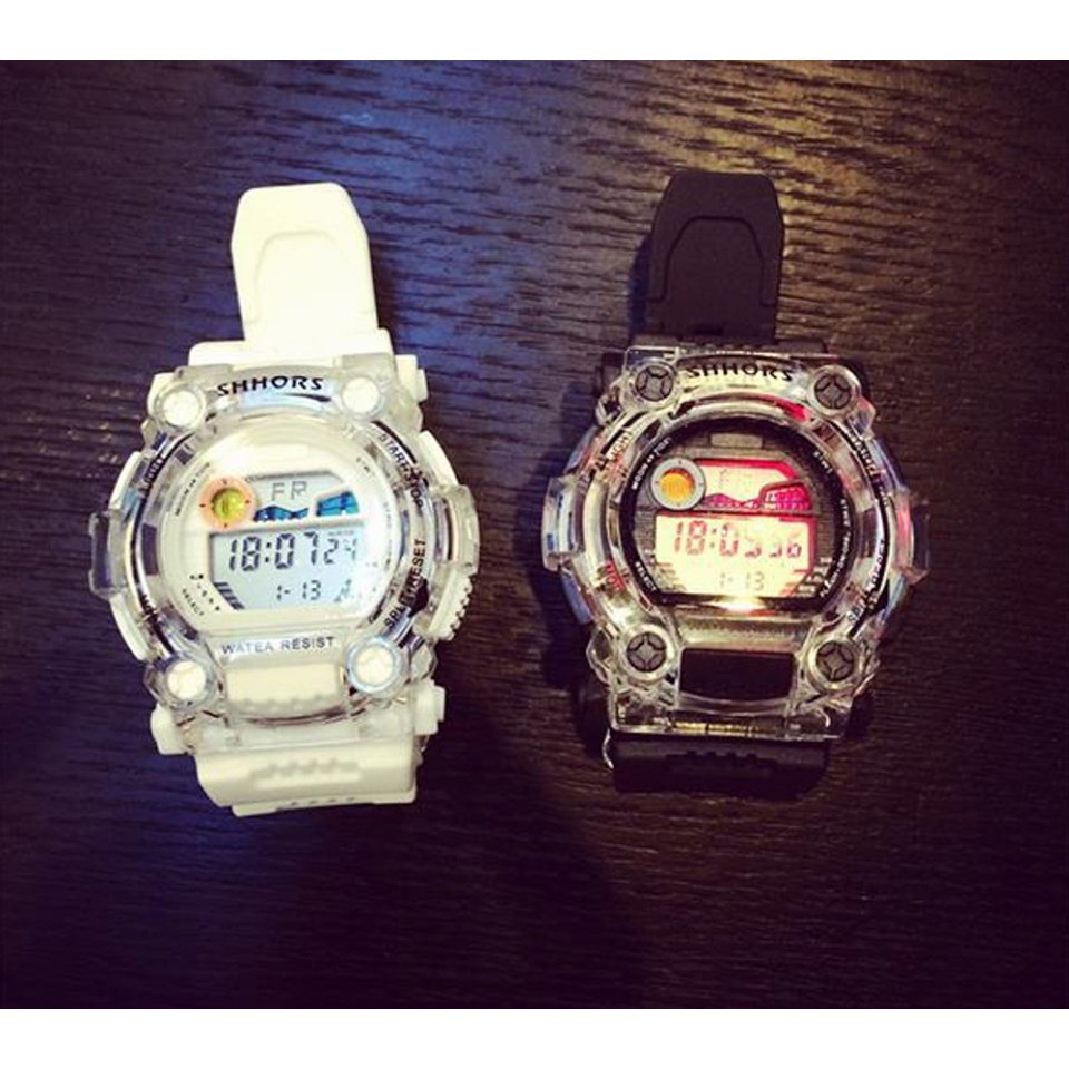 ĐỒNG HỒ THỂ THAO NAM NỮ SHHORS MOON TIDE VIỀN TRONG SUỐT D333