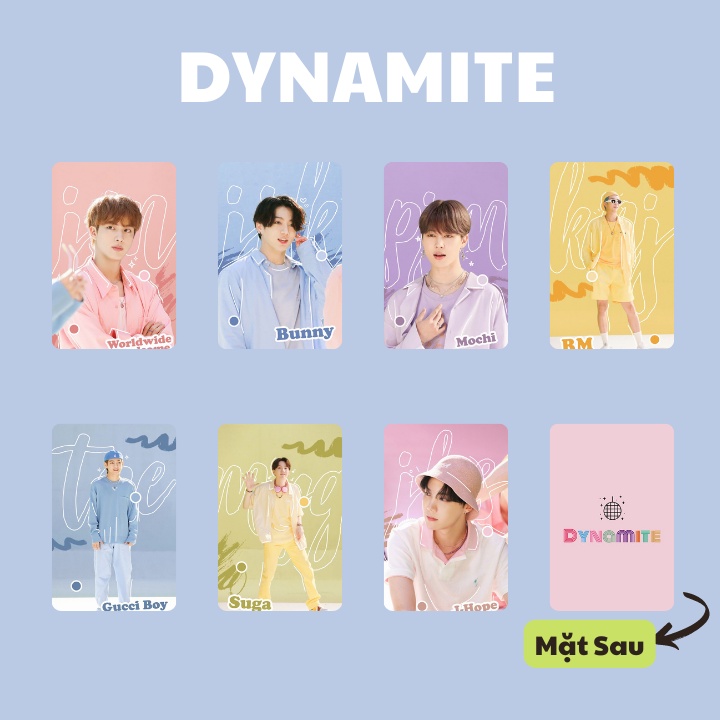 SET 7 CARD BTS DYNAMITE 7 THÀNH VIÊN