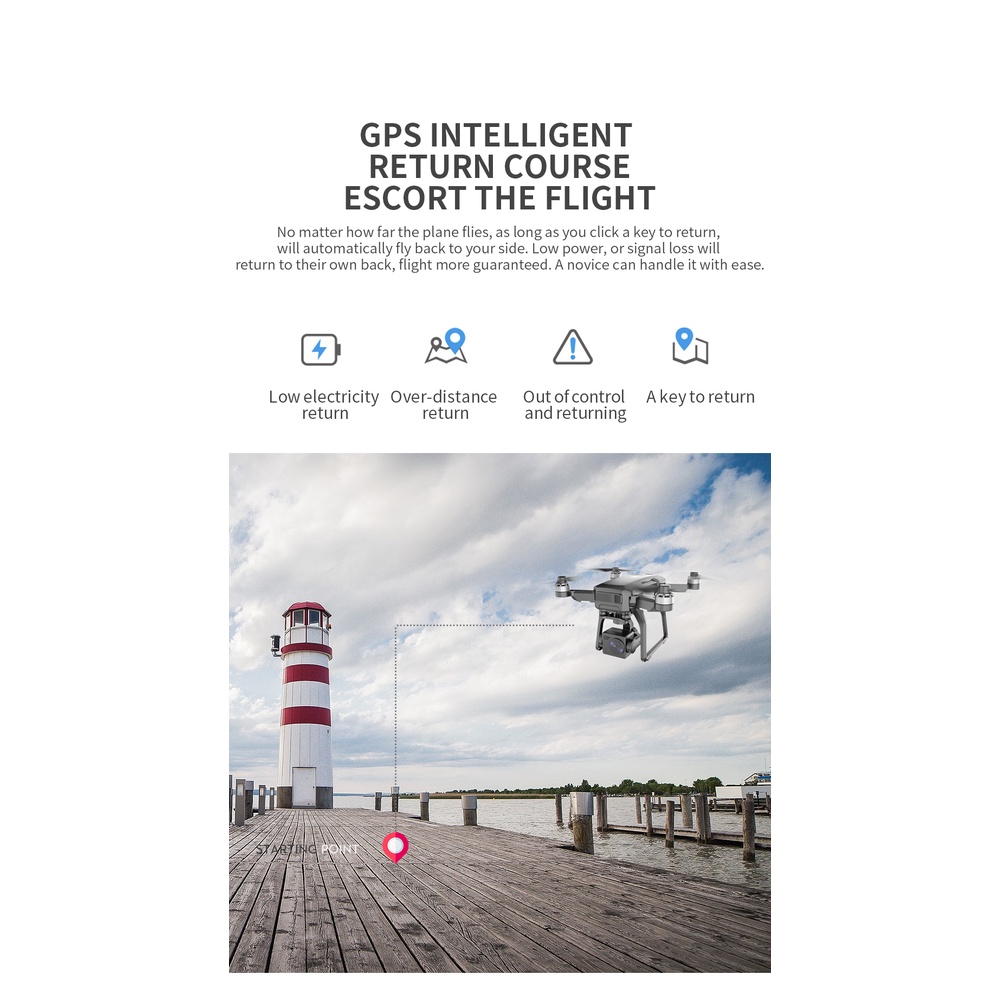 Flycam SJRC F7 4K PRO - camera 4K gimbal 3 trục - bay xa 3KM