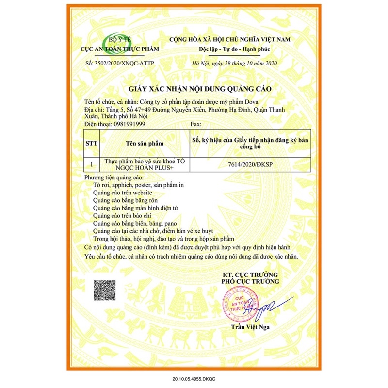 Viên uống sáng da, bổ sung nội tiết tố nữ TỐ NGỌC HOÀN PLUS+ (hàng chính hãng Dova Group)