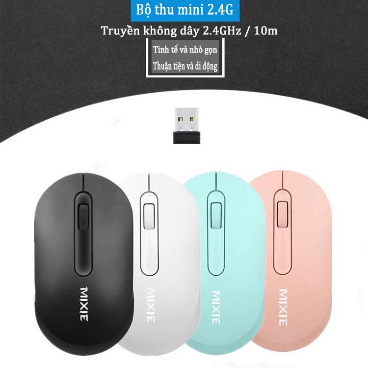 CHUỘT MÁY TÍNH KHÔNG DÂY CHUỘT GAMING MIXIE R518 CHUỘT KHÔNG DÂY VĂN PHÒNG CHUỘT THIẾT KẾ THÔNG MINH mịn, mềm, thoải mái