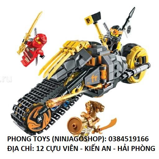 Lắp ráp xếp hình ninjago Lari 11327 Dirt bike xe máy của Cole super heroes 230 mảnh