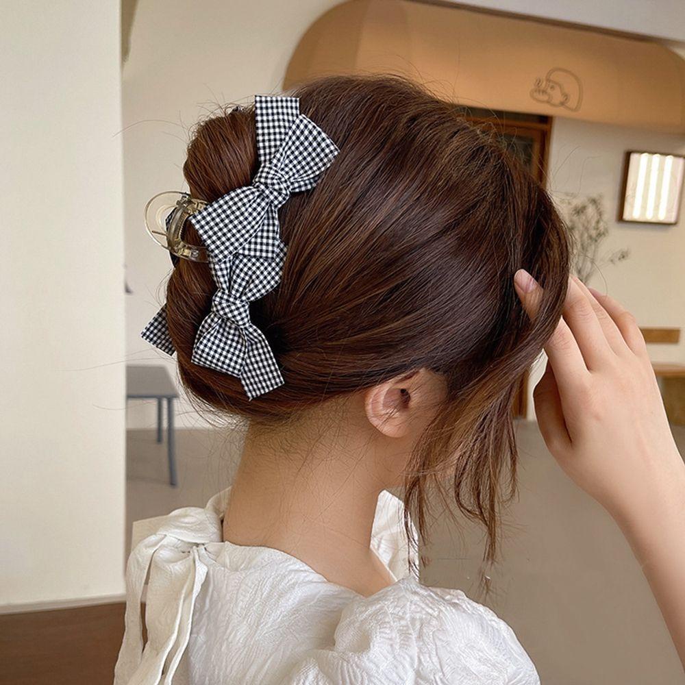 Kẹp Tóc Vải Đính Nơ Thời Trang Thu Đông Đơn Giản Dành Cho Nữ VANES1