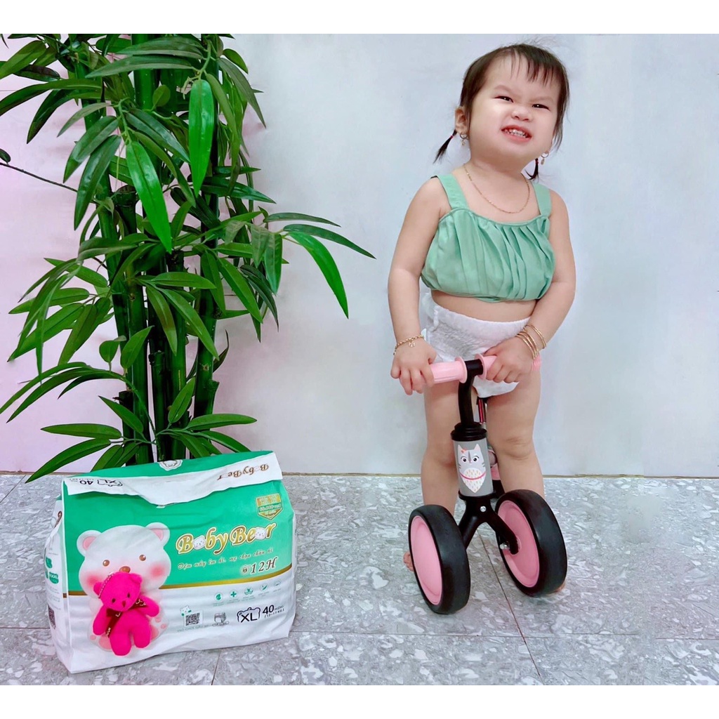 Bỉm tã quần/dán Boby bear tinh chất trà xanh S48/M44/L42/XL40/XXL38/XXXL36