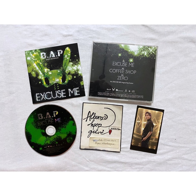 Bap B.A.P album Nhật Excuse Me đã khui seal, gồm CD  photocard và mini booklet như hình.