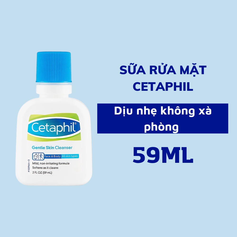 Sữa rửa mặt Cetaphil làm sạch dịu lành không xà phòng Cetaphil Gentle Skin Cleanser 59ml