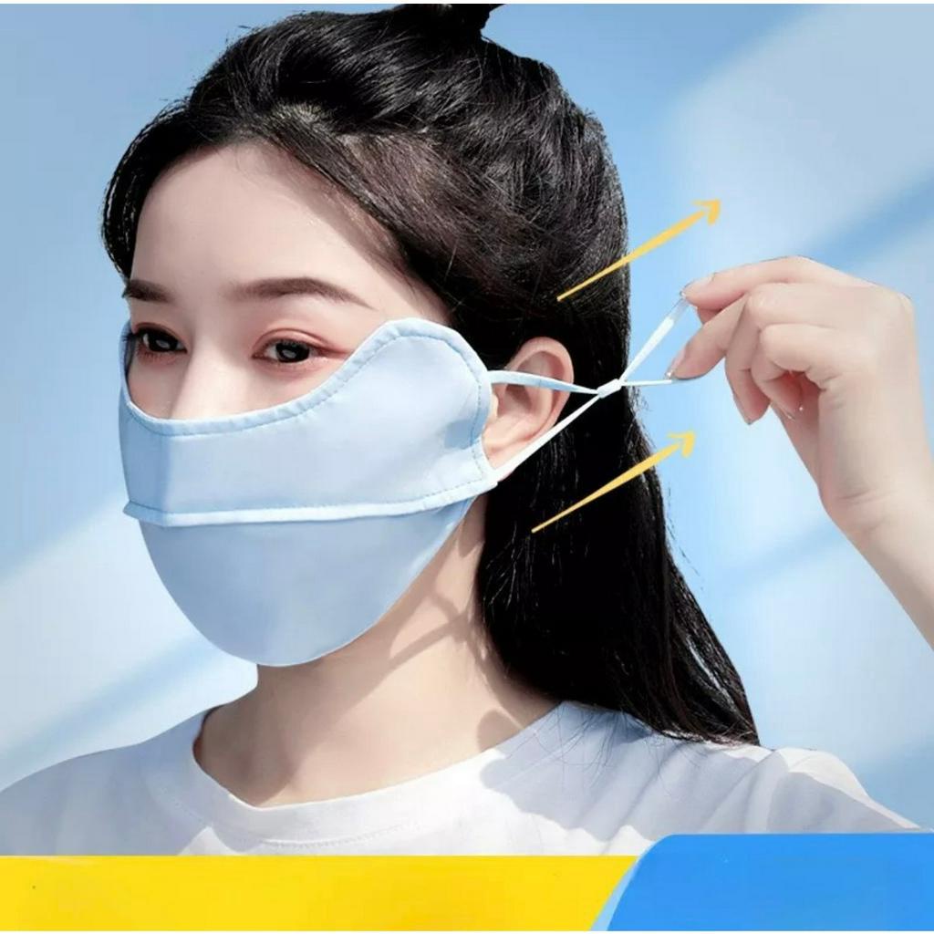 Khẩu Trang Chống Tia UV, Khẩu Trang Vải Lụa Mát Chống Nắng - Unisex Nam Nữ