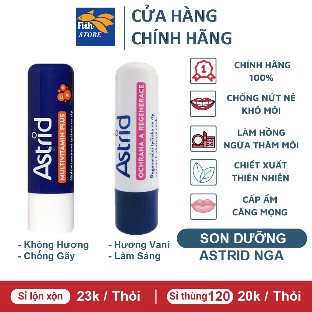 (Có Bán Sỉ) Son Dưỡng Môi Mỡ Hươu Astrid loại To 4g - Son Dưỡng Môi Siêu Xinh, Siêu Xịn