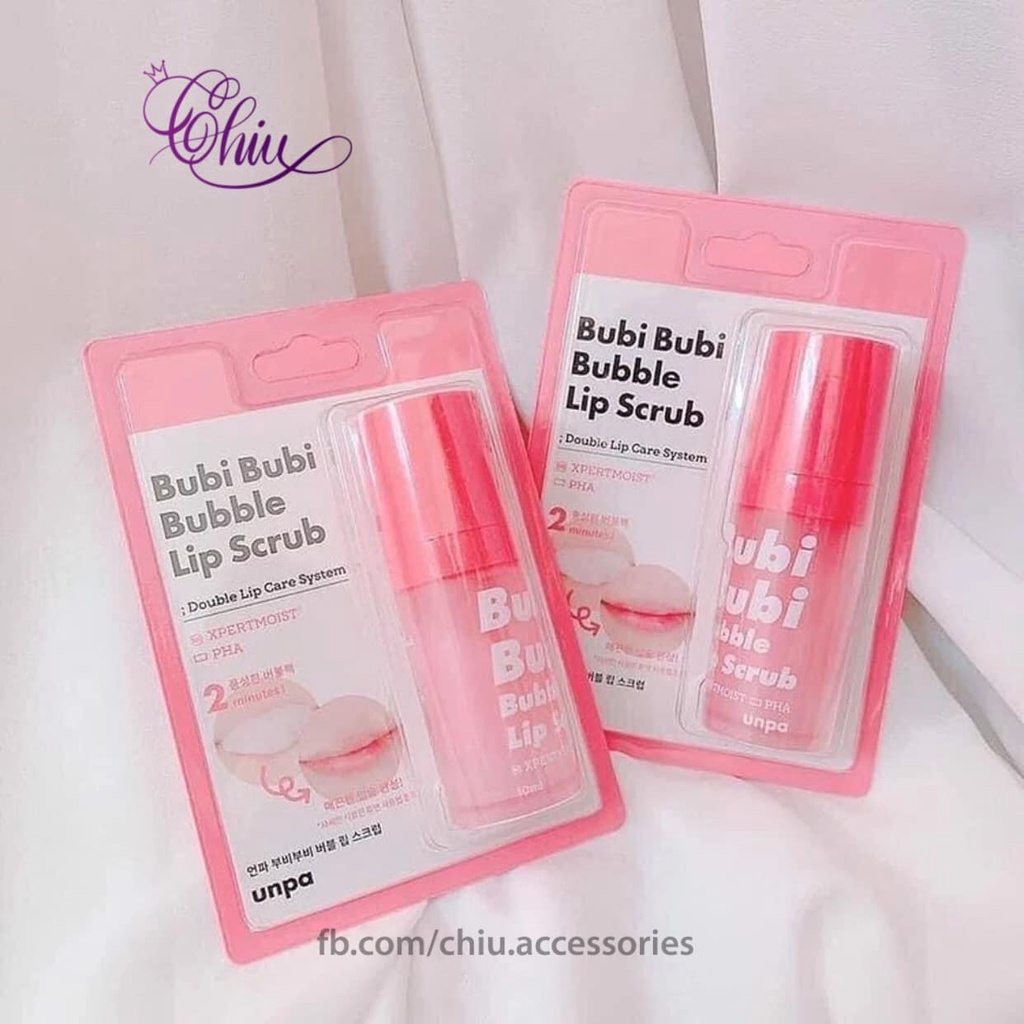 Tẩy da chết môi sủi bọt Bubi Bubi Lip By Unpa 12ml