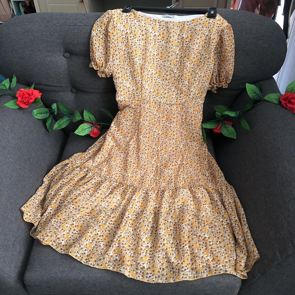 [Ảnh thật shop chụp] Đầm hoa đuôi cá