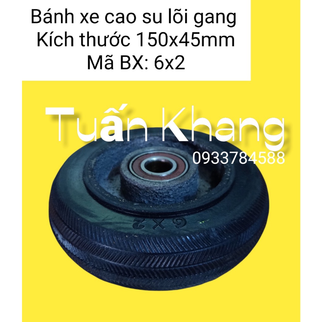 Bánh xe đẩy có vòng bi loại 125mm, 150mm,200mm