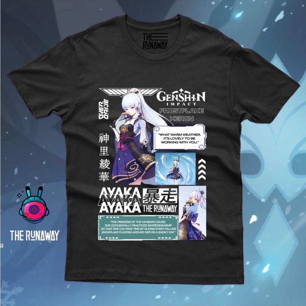 Áo phông Genshin Impact: Ayaka 100% Cotton Nam / Nữ by The Runaway