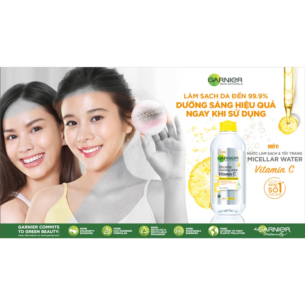 Nước tẩy trang Garnier 125ml làm sạch da, lấy đi cặn trang điểm dầu thừa | BigBuy360 - bigbuy360.vn