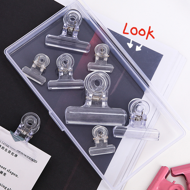 Kẹp nhựa PP trong suốt nhiều kích thước tiện dụng cho học sinh DIY