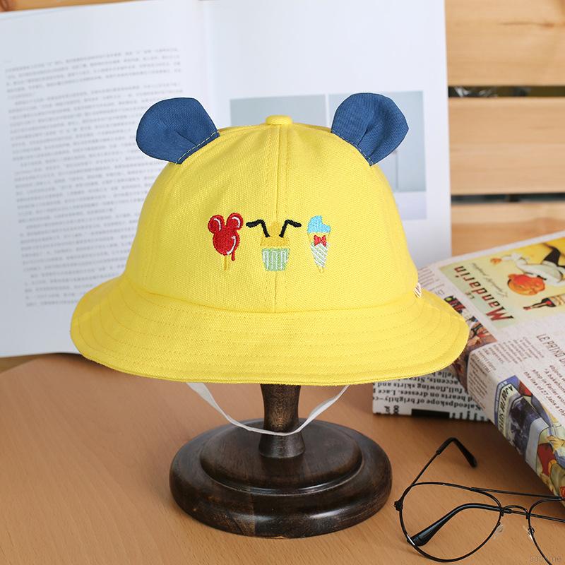 Kids Girl Boys Cap Autumn Children Cartoon Mouse Fisherman Hat Super Cute Baby Pot Hats