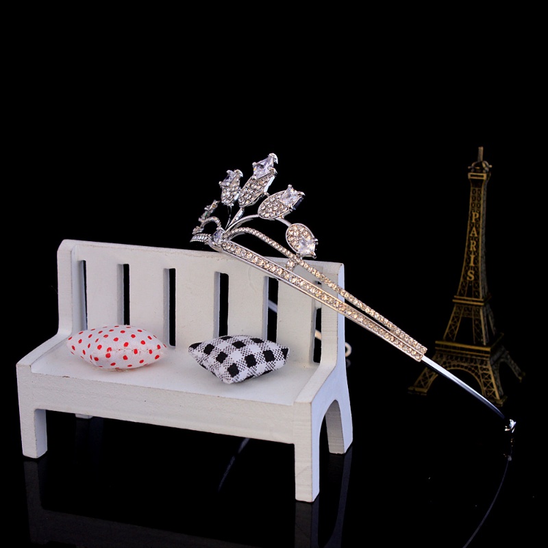 Vương Miện Đính Đá Zircon Sang Trọng Phong Cách Hàn Quốc