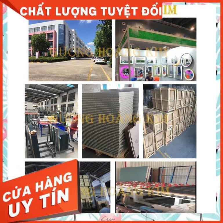 Gương đèn led cảm ứng đển bàn trang điểm treo tường chữ nhật nhà tắm thông minh kích thước 50x70 cm - guonnghoangksương