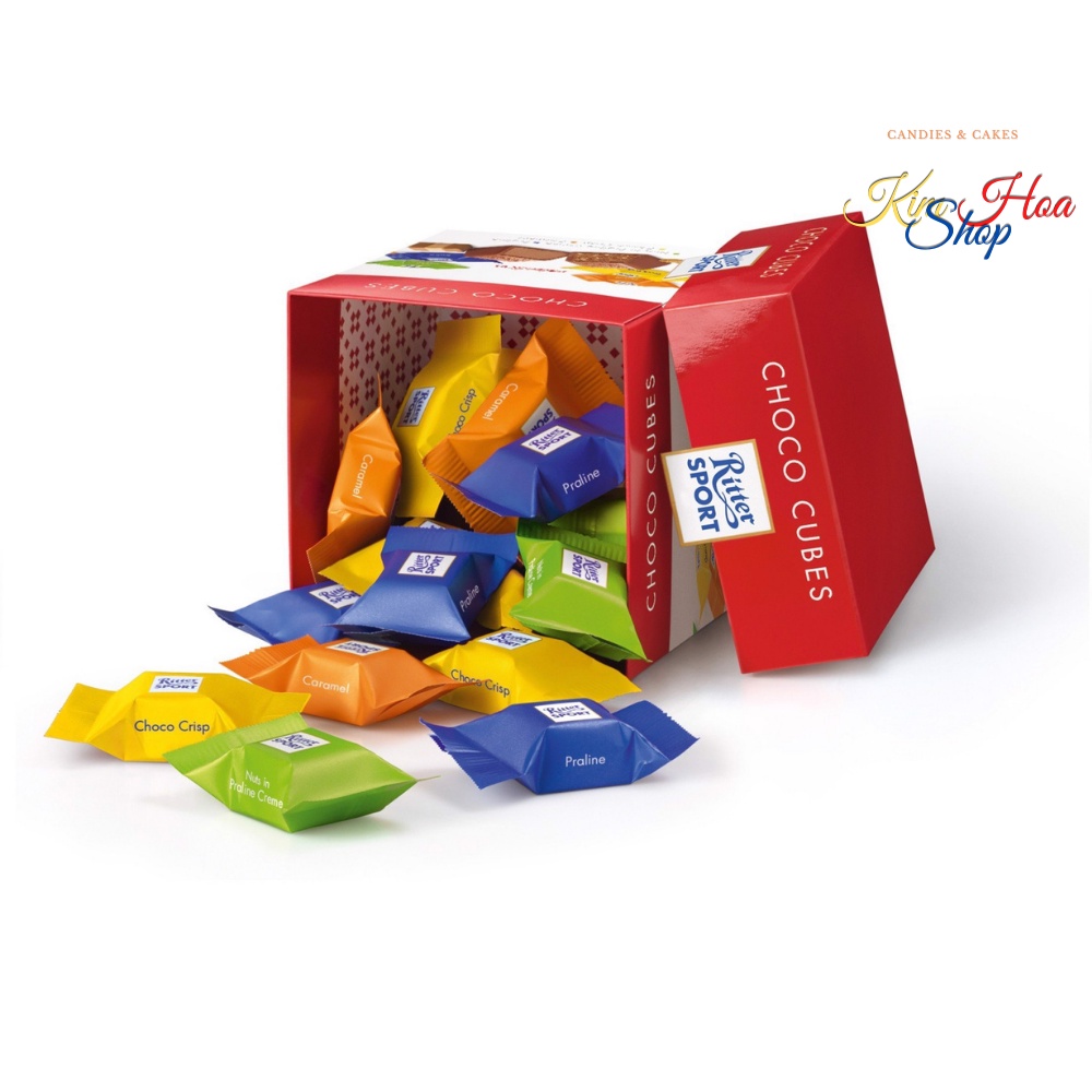 GIFT BOX hộp quà tặng SÔ-CÔ-LA tổng hợp RITTER SPORT Schokowürfel EU - MADE IN GERMANY