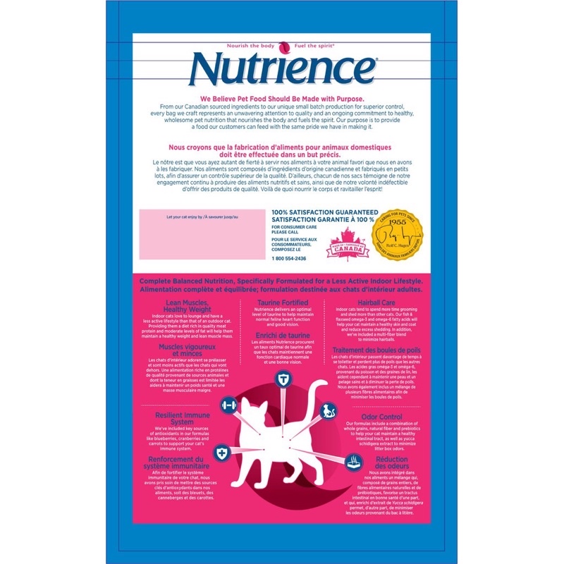 Thức ăn cho mèo lớn Nutrience Original Healthy Adult Indoor 2.5kg
