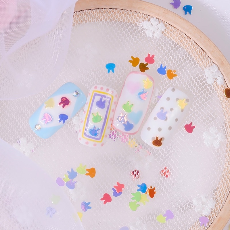 Nhũ ẩn lẻ hũ hình thỏ ,gấu ,chữ ,bướm ,mix ..trang trí nail ,diy ,handmade..