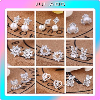 Khuyên tai đính đá Hàn Quốc thanh lịch đơn giản cá tính JULADO HT03