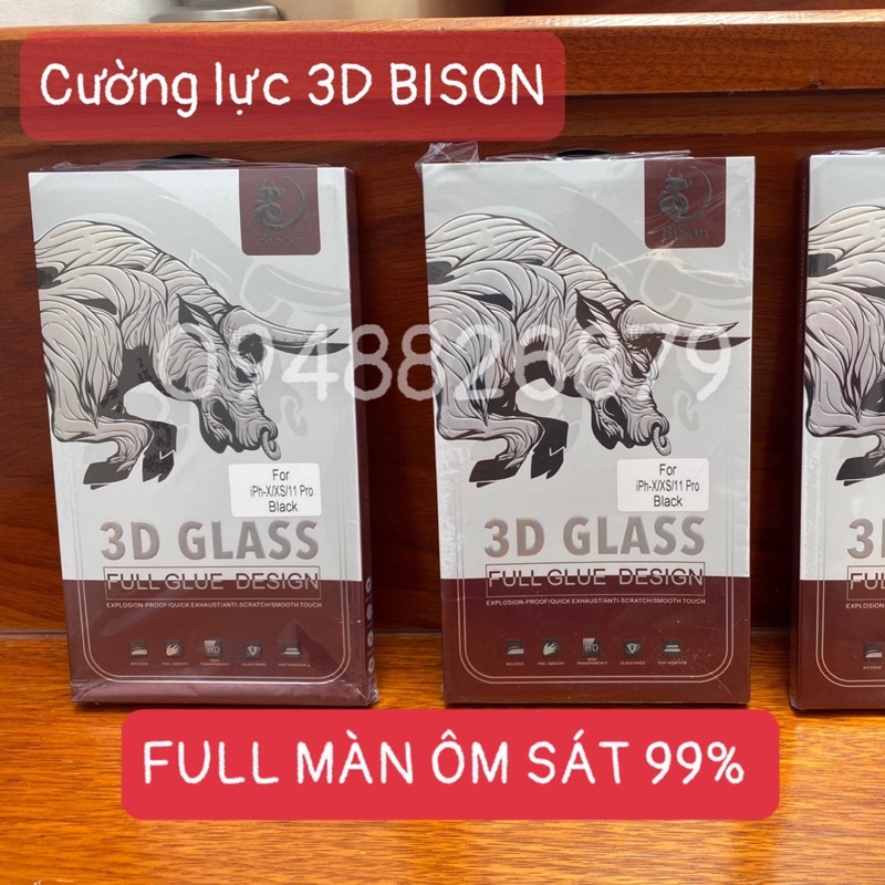 Kính Cường Lực 3D BISON Full Màn Chính Hãng