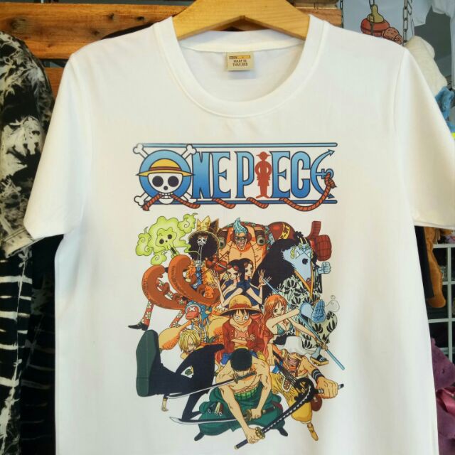 ÁO THUN BĂNG MŨ RƠM ONE PIECE CỰC ĐẸP MÀU TRĂNG