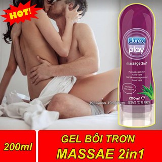 Gel Bôi Trơn Durex Play Massage 2 In 1 Hương Bạc Hà Lô Hội 200ml. Chính Hãng