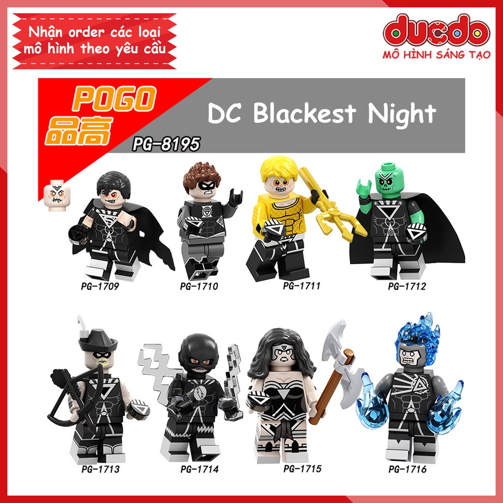 Minifigures các nhân vật trong DC Blackest Night - Đồ chơi Lắp ghép Xếp hình Mô hình Mini Iron Man POGO PG8195