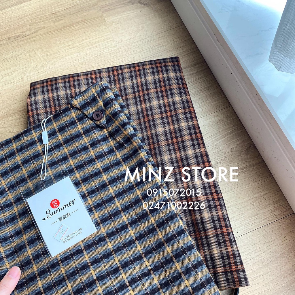 Chân váy midi kẻ kèm đai #811 (2 màu) | BigBuy360 - bigbuy360.vn