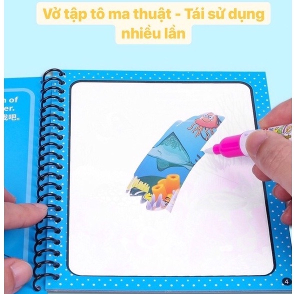 Tranh vẽ ma thuật, tranh tô nước thần kỳ không cần mực nhiều chủ đề cho bé