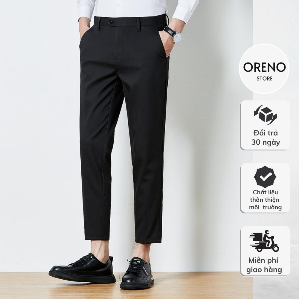 Quần tây nam ORENO học sinh ống rộng vừa, thoải mái vận động, chất vải co giãn nhẹ phong cách unisex giới trẻ ulzzang