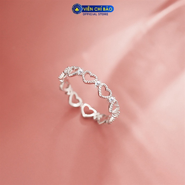 Nhẫn bạc nữ Empty Hearts chất liệu bạc 925 thời trang phụ kiện trang sức Viễn Chí Bảo N400786