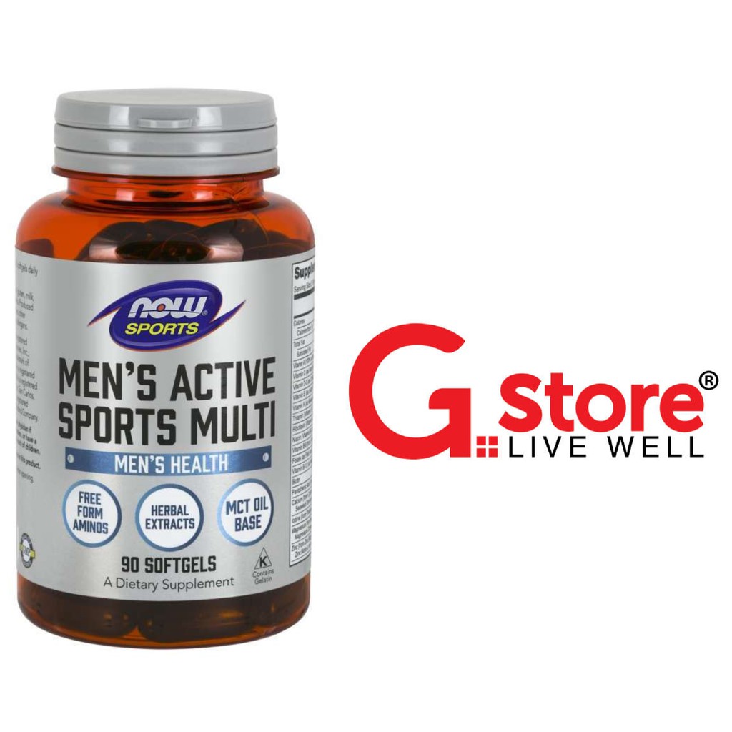 Thực Phẩm Bổ Sung Vitamin và Khoáng Chất Cho Nam Giới Chơi Thể Thao NOW SPORTS - MEN'S ACTIVE SPORT MULTI (90 viên )