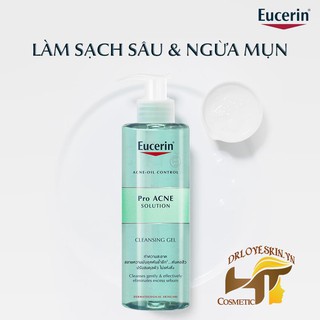 Sửa rửa mặt cho da dầu mụn eucerin proacne solution cleansing gel 200ml
