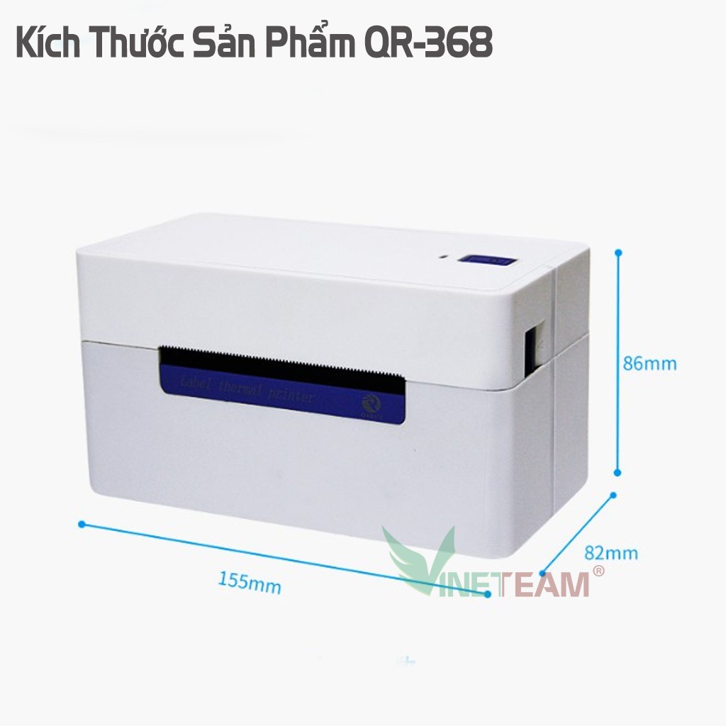 Máy In Mã Vạch Đơn Hàng Hóa Đơn Trên Các Sàn TMĐT QR-368 Máy In Nhiệt Không Cần Mực Mini Code Barcode