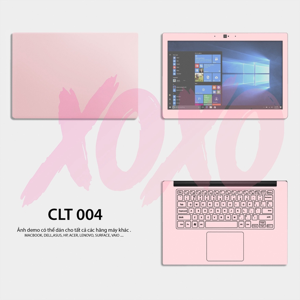 Bộ skin dán laptop mẫu Màu Trơn  / Có mẫu decal dán cho tất cả các hãng máy tính