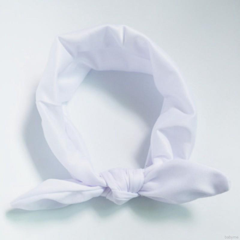 Băng đô nơ màu trơn dễ thương cho bé