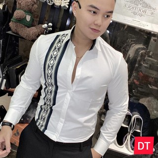 Áo sơ mi nam tay dài vải kate lụa siêu mát