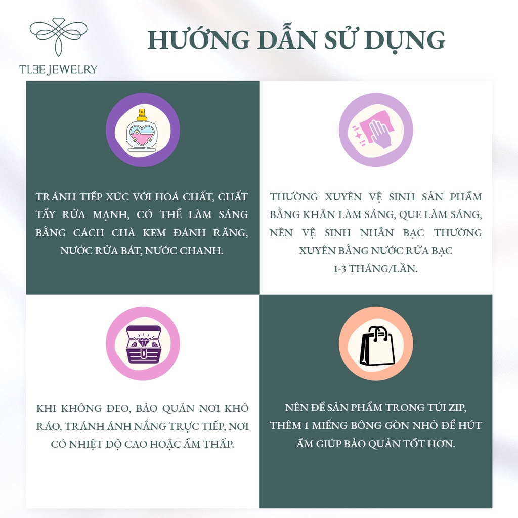 Khuyên tai bạc TLEE nụ đá lấp lánh cao cấp NCJ 1 đôi B0206