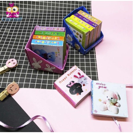 Hộp 5 tập giấy xếp hạc 4 x 4 Cm