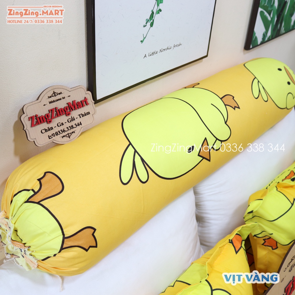 Vỏ gối ôm Mẫu đa dạng Cotton Poly (Nhắn tin chọn mẫu)