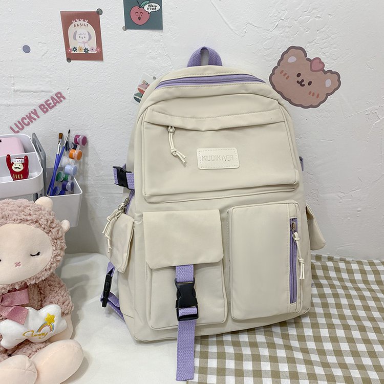 Balo ulzzang Đi Học Đi Chơi Nam Nữ Thời Trang Hàn Quốc Yiletao Nhiều Ngăn Tiện Dụng FT7225